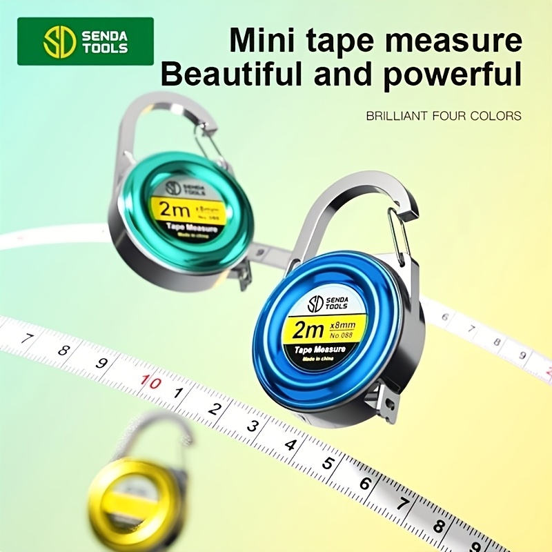 

1pc Senda Carbon Steel Mini Tape Measure, 78.74" Portable Keychain Design, Digital Display, 0.01 Accuracy, Box Ruler For Home And Professional Use