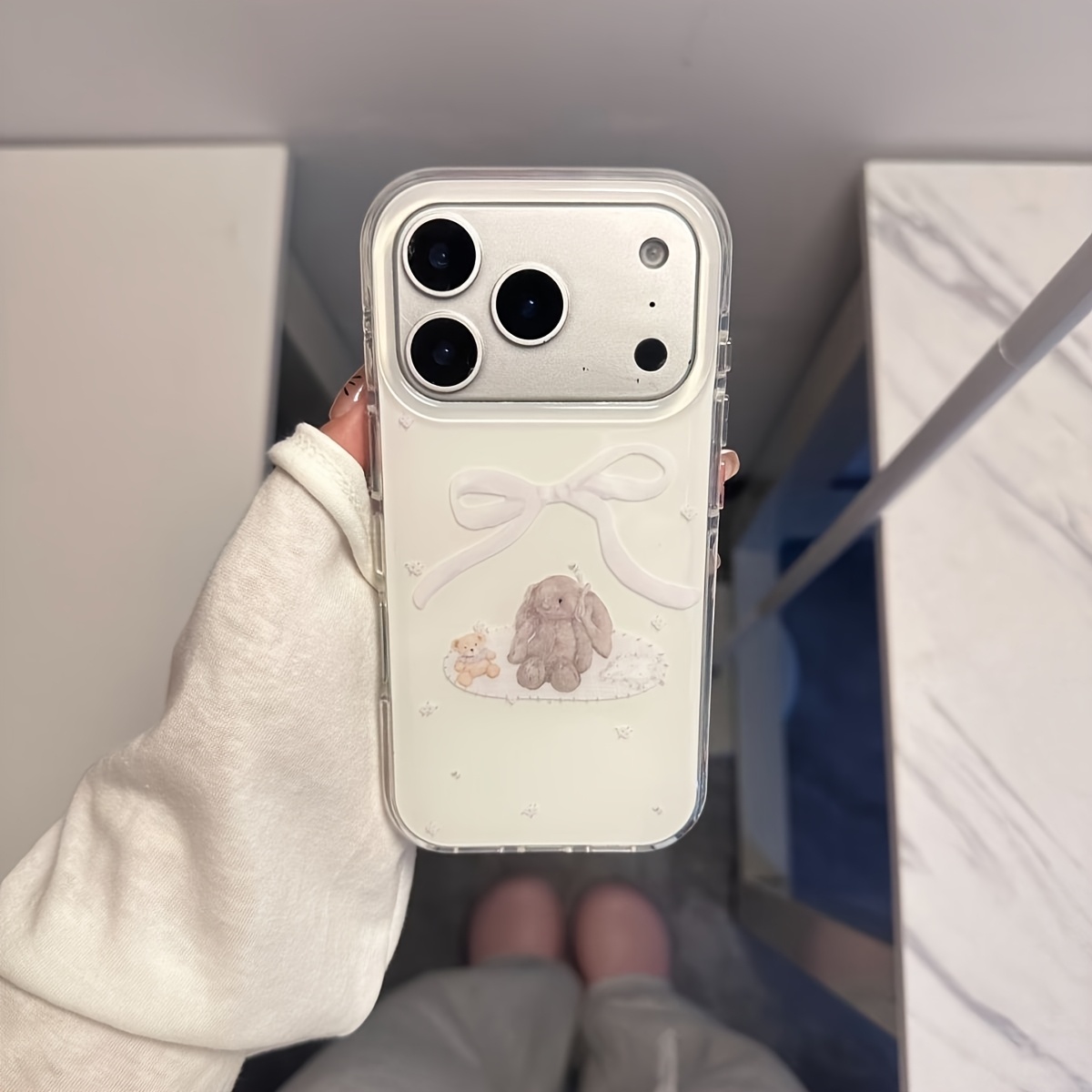 TEMU Phone Case - A Stylish And Cute Phone Case Featuring A Bow And , Made Of Tpu With Full Coverage For Shock And Drop Protection, Compatible With