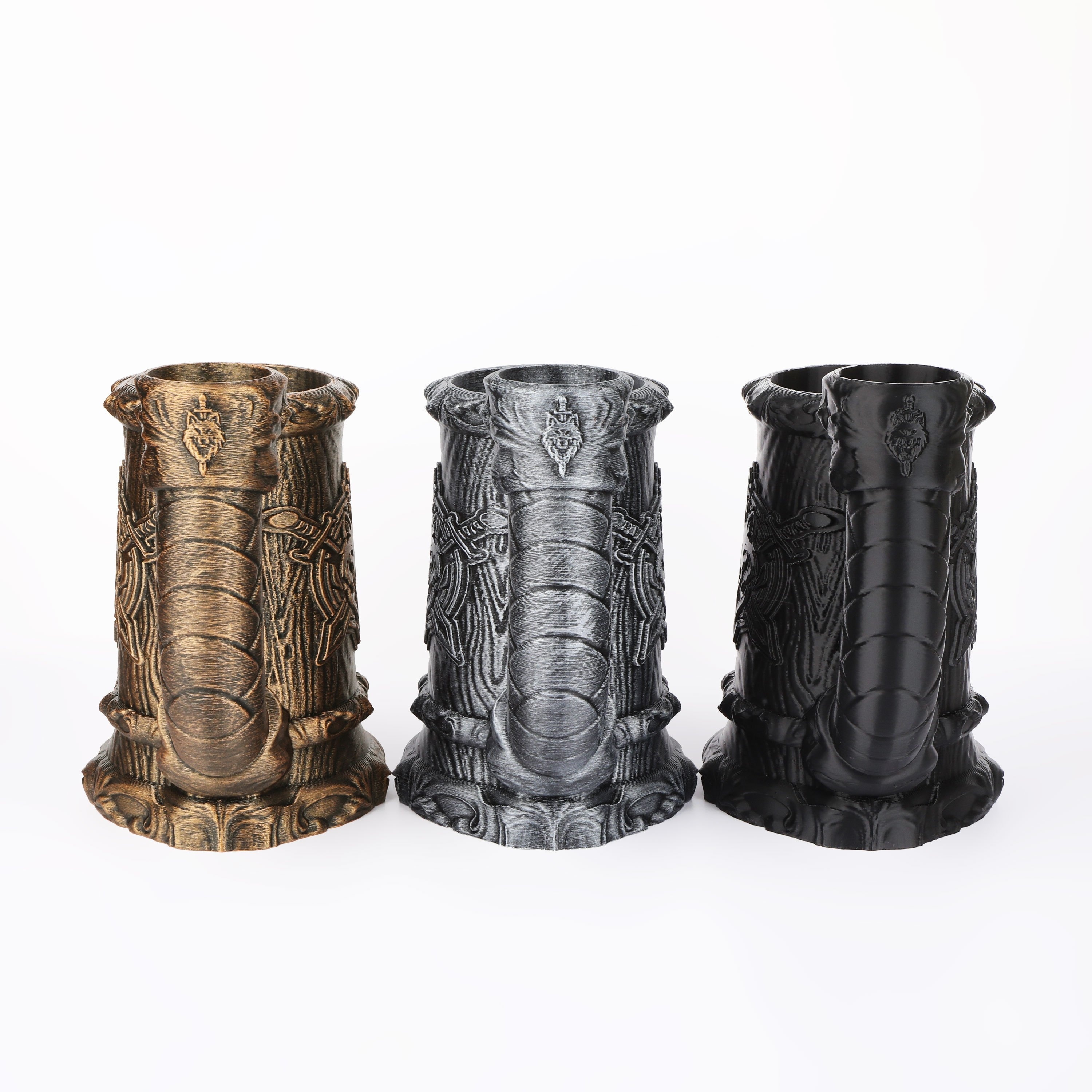 Druid Wolf Crest Cup Dice Tower, Tabletop RPG Gift
