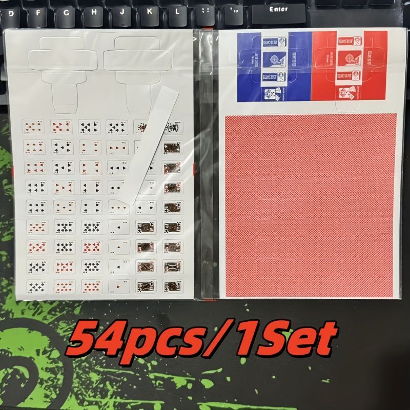 TEMU Juego de Póker Mini de 54 Piezas para Múltiples Jugadores, Diversión , Regalo Pequeño, con Material de Papel, para Ocasiones Festivas,