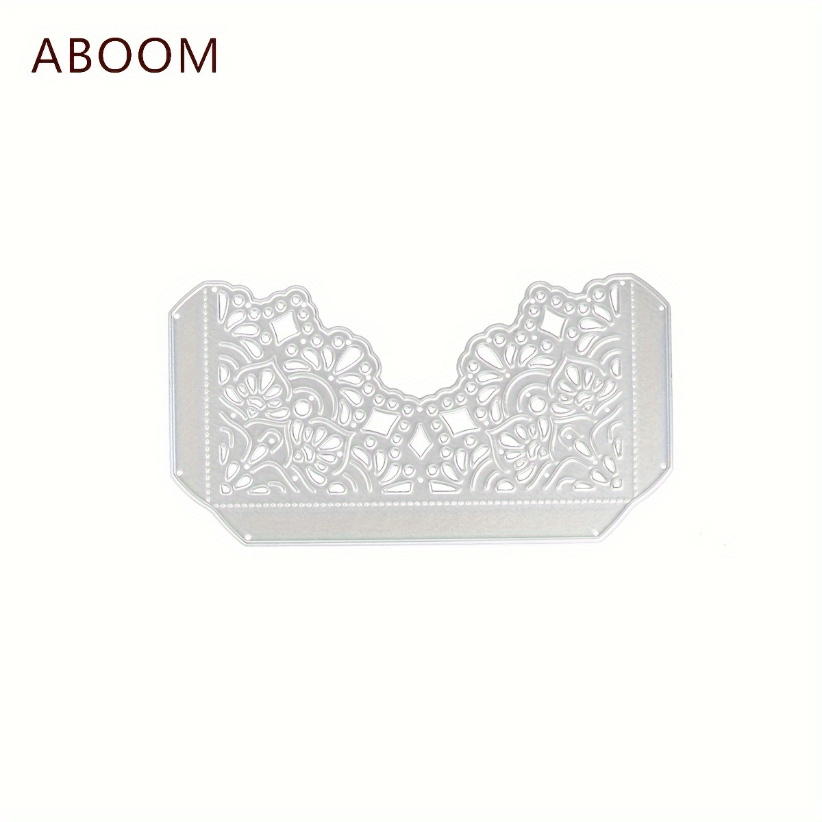 Image of Aboom Metal Cutting Dies For Beautiful Lace Patterns Album Paper Card Templates For Birthday Cards, Embossed Card Decorations