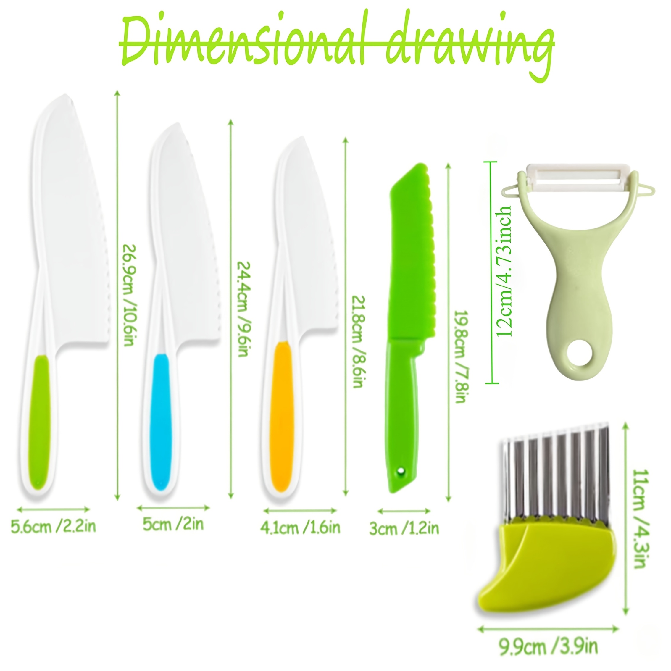 Kit Couteau Cuisine Enfants 29 Pièces - Couteaux Sécurité Dès 3 Ans, Set Montessori Kid Kitchen, Idéal Anniversaire