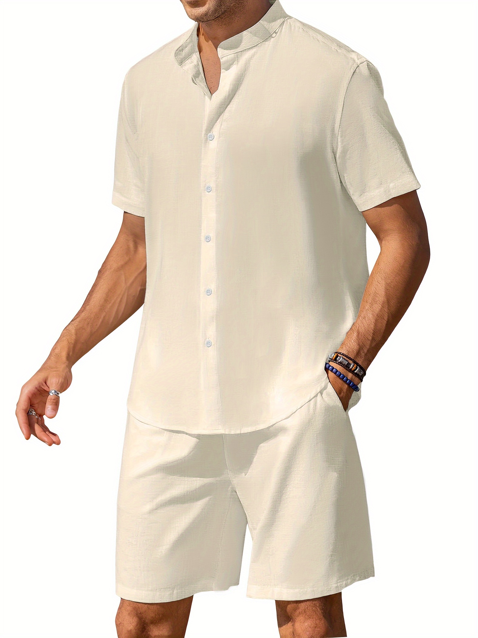 completi pezzi in lino camicia a e Temu Italy