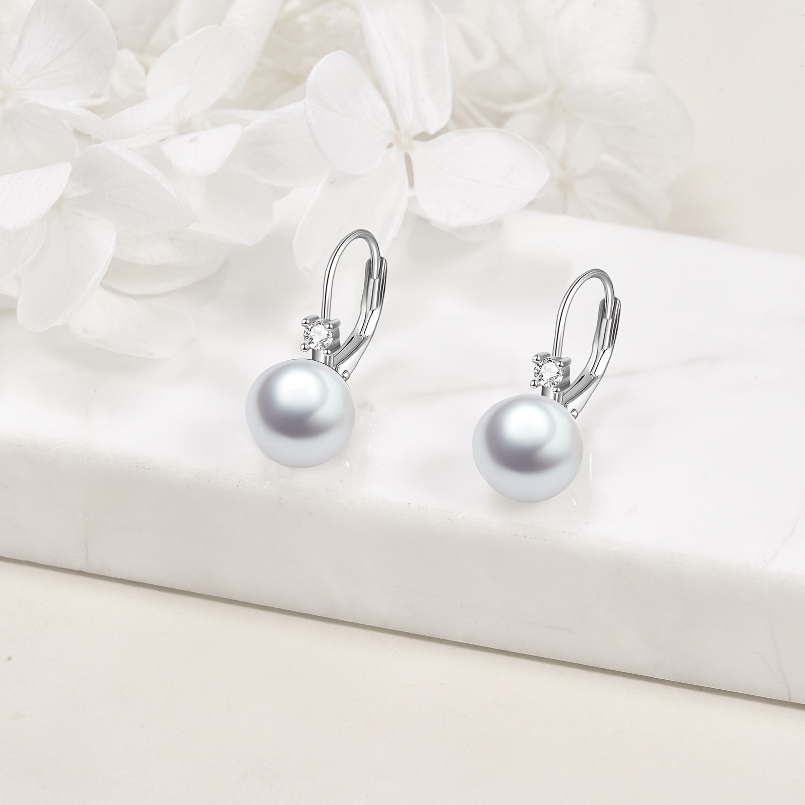 925 sterling   earrings for women drop earrings pearl jewelry gifts Product details 0