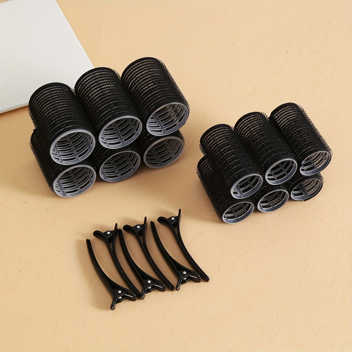 Image of 18pcs Heatless Hair Curlers Set With Clips - , No Heat Hair Rollers For All Hair Lengths - Women Styling Tools