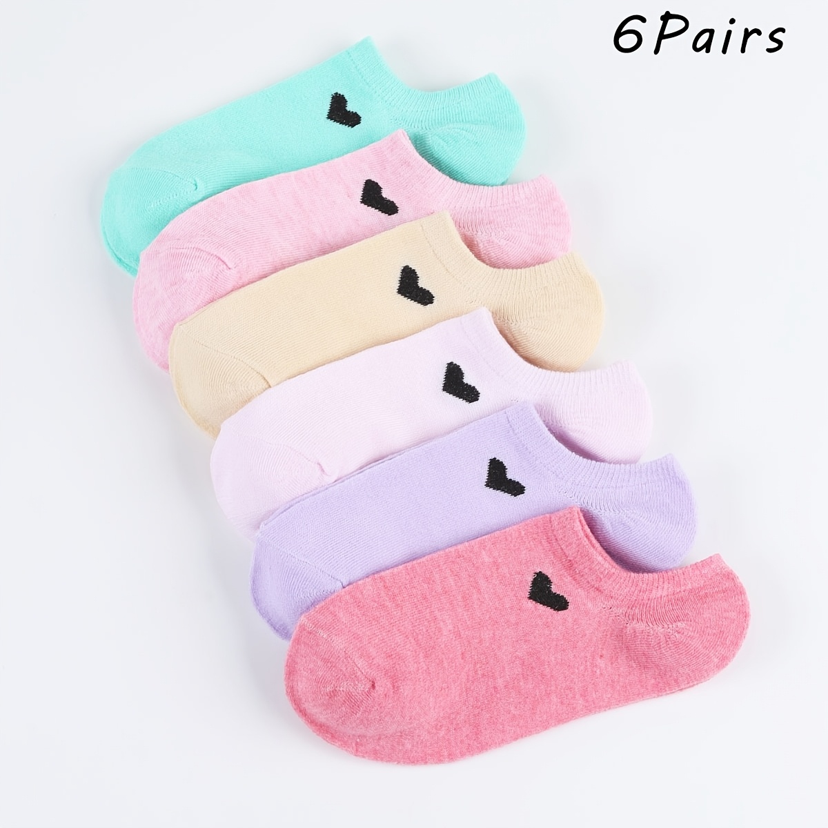 TEMU 6 Pairs/10 Pairs/15 Pairs Of Solid Colors For Men And Women, Invisible Boat Socks For Comfortable And Easy Women's Socks, Four-season Breathable