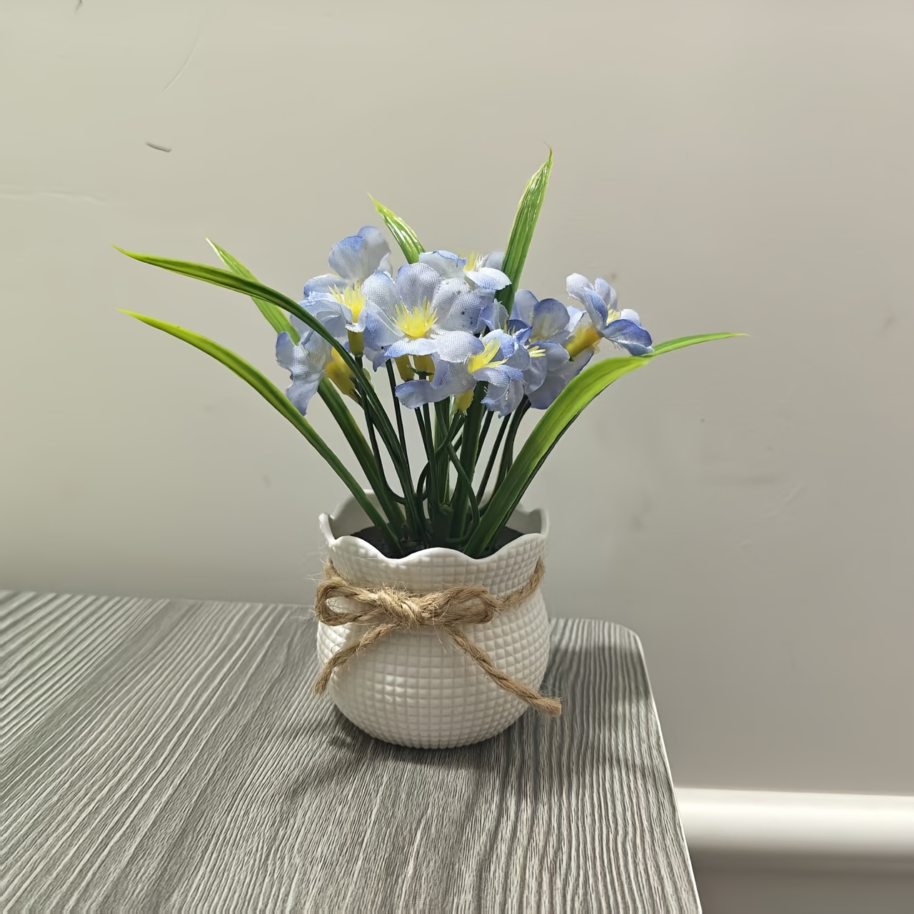 TEMU Plante en pot artificielle à de style Ins, mini-ornement en pot de céramique, accent de décoration de bureau et de maison