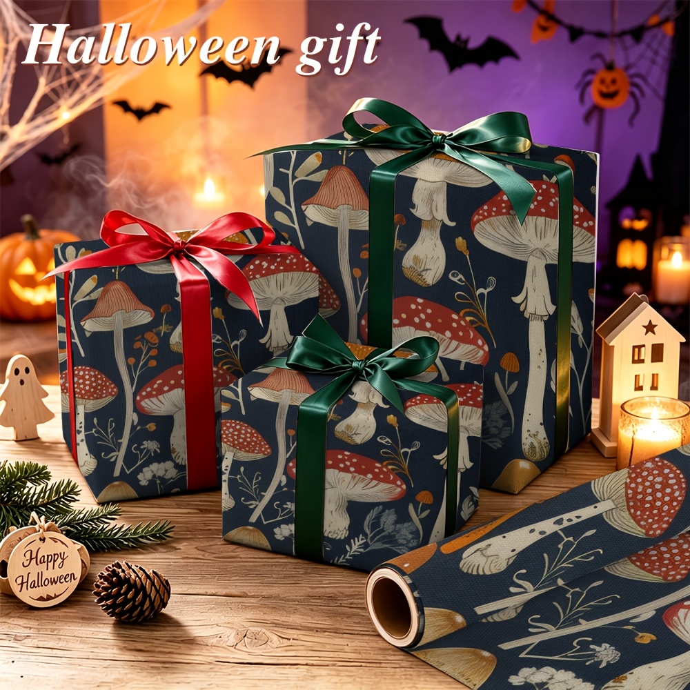 Vintage Mushroom Botanical Print Wrapping Paper for Holiday Gifts