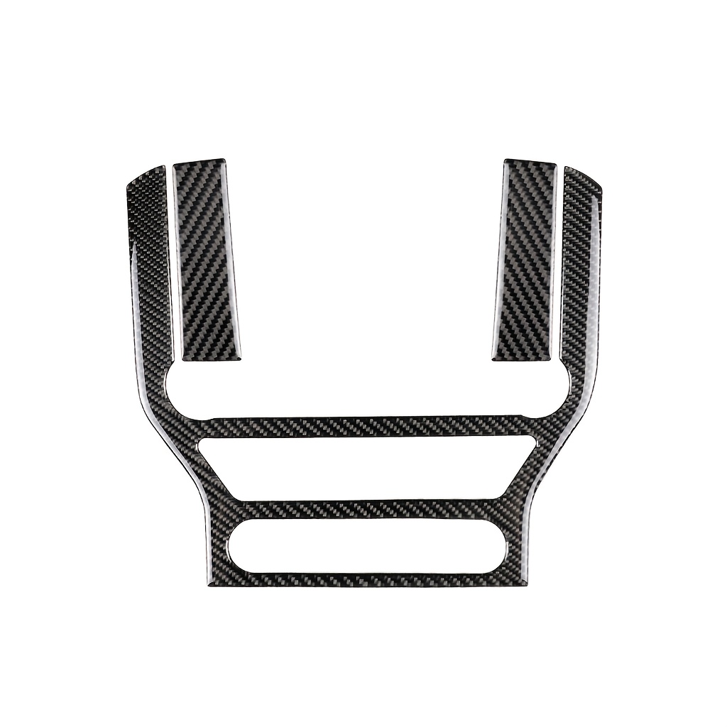 TEMU Premium Carbon Fiber Interior Trim For 2015-2021 - Sleek Gps & Multi-media Console Decal, , Scratch-resistant