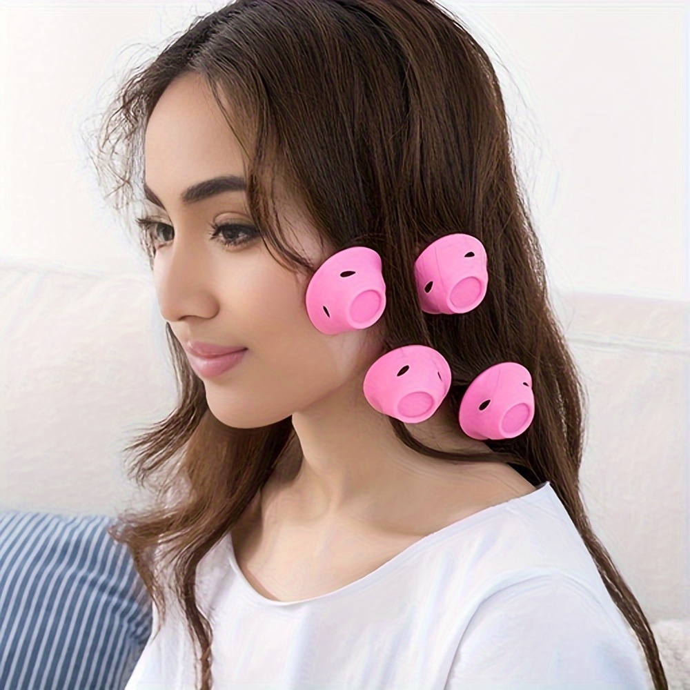 

10pcs Heatless Hair Curler Set - , Self-adhesive Mushroom Curlers For All Hair Types -