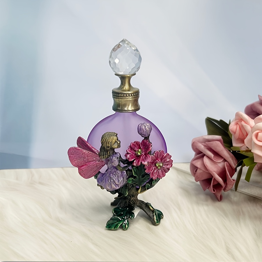 Vintage Perfume Bottle Elegant Oz Red Floral Fairy Diamond Perfume  Bottle Refillable, Travel Portable Essential Oil Small Bottle