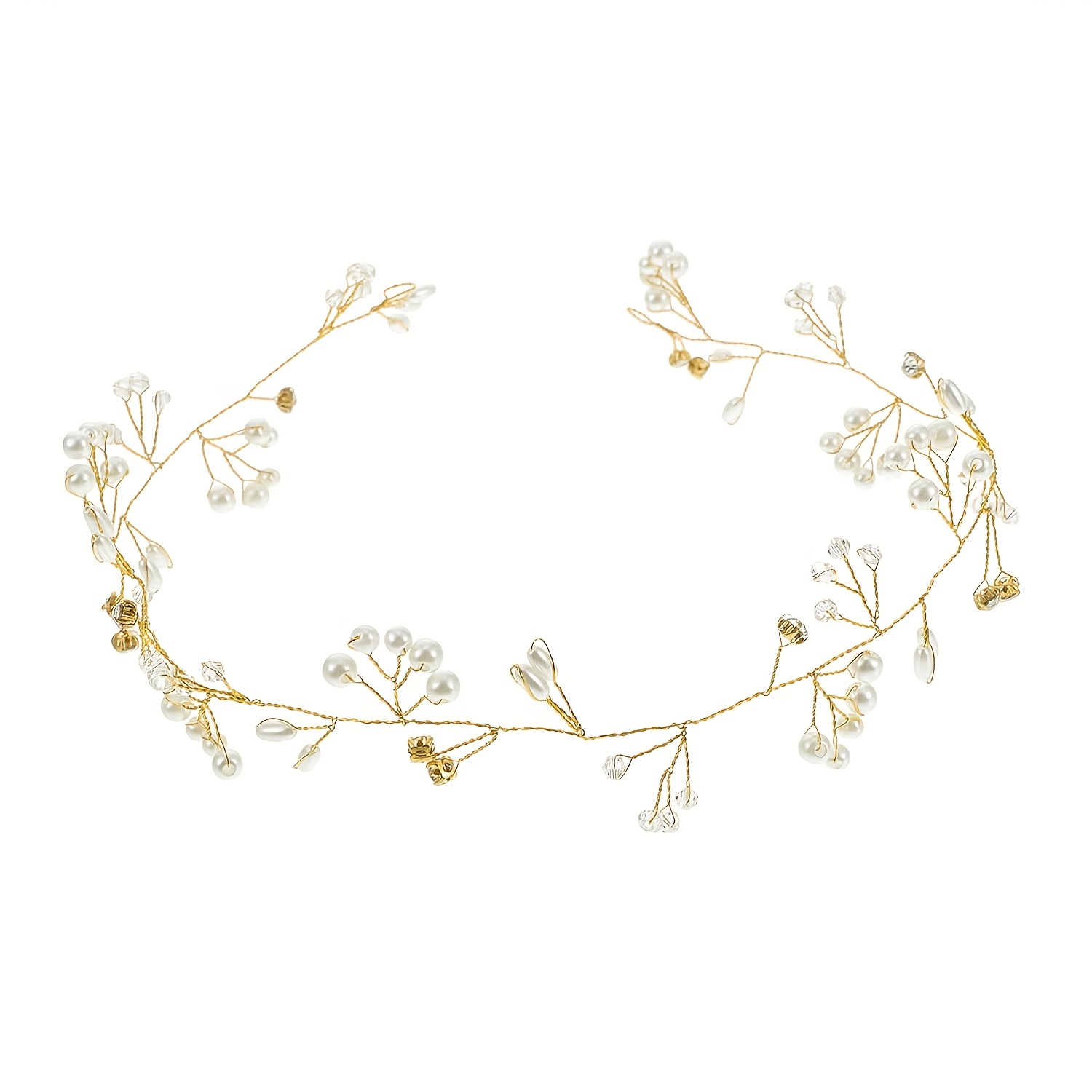 35cm bridal long vine headband handmade   bride hair additions elegant wedding dress for special occasions and photo shoots