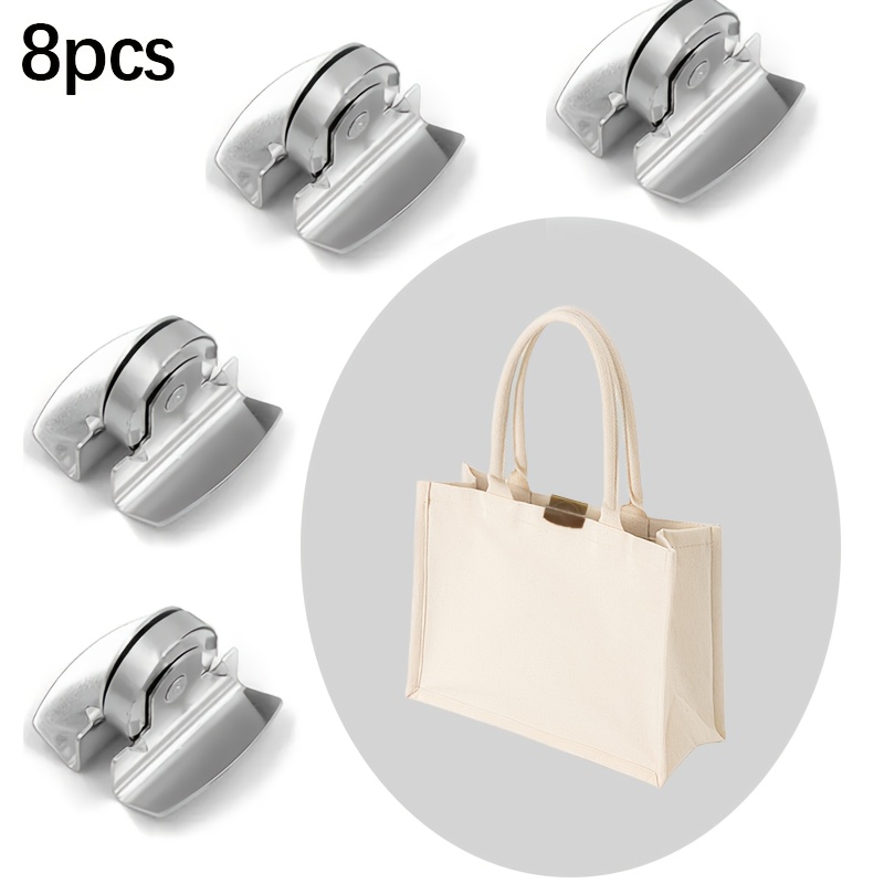 Image of 8pcs Bag Snap Accessories Magnet Magnetic Leather Bag Snap Button Hidden Button No-sew Button Snap
