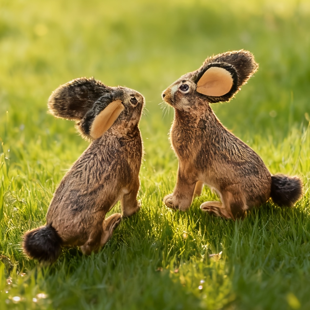 Soft Squeaky Toy for Puppies, Realistic Rabbit