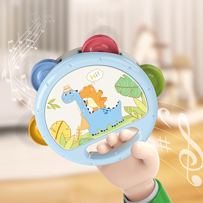 Cartoon Hand Drum, Infant And Toddler Toy, Teenager Clapping And , Music Education, Kindergarten Party Gift Percussion Instrument (pink And Blue )
