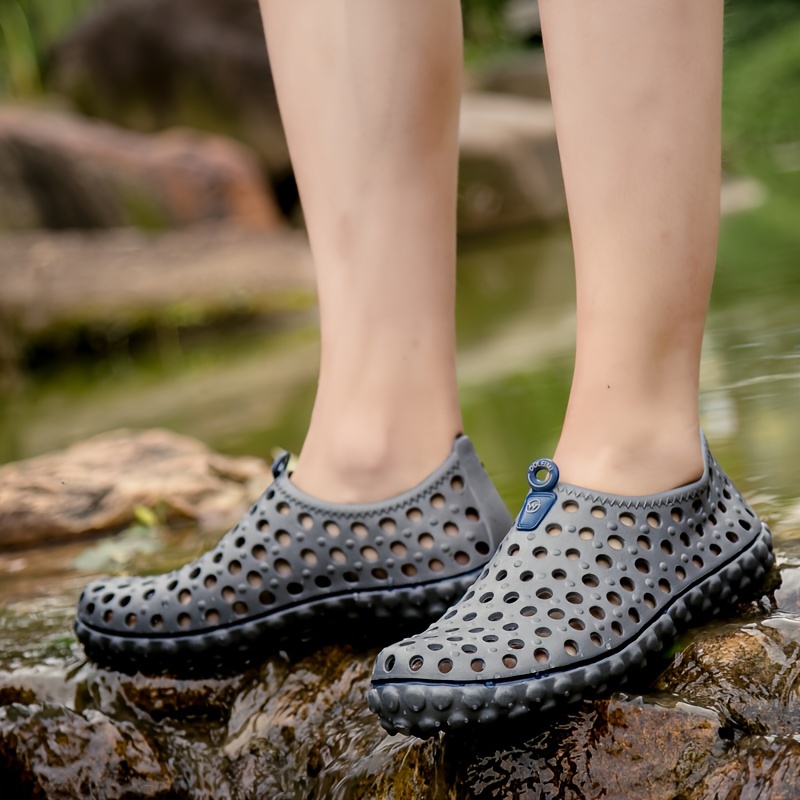 mens hollow out eva anti odor sandals for walking creek wading summer outdoor shoes details 8
