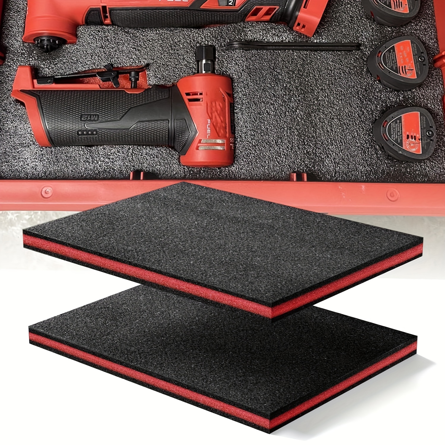 

- Tool To Cut Foam Inserts For Cabinets, Garages And ( + Red, 12x16x1)