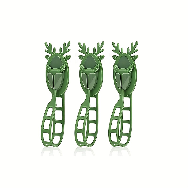 TEMU Christmas Wreath Hook, Wreath Tie, Fireplace Stocking Holder, Reusable Adhesive Strip, Suitable For Fireplace, Staircase, Front Door, Antler