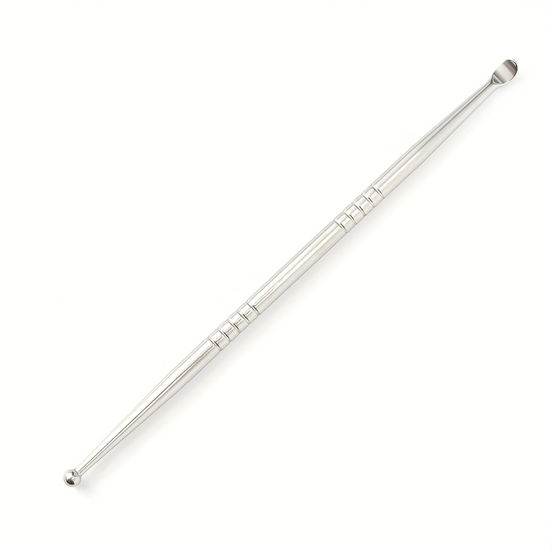 1pc Stainless Steel Tongue Cleaner & Ear Wax Remover - Heavy-duty Oral & Ear Hygiene With Non-slip Handle, Odor-resistant Portable Suitable For S & On The Go