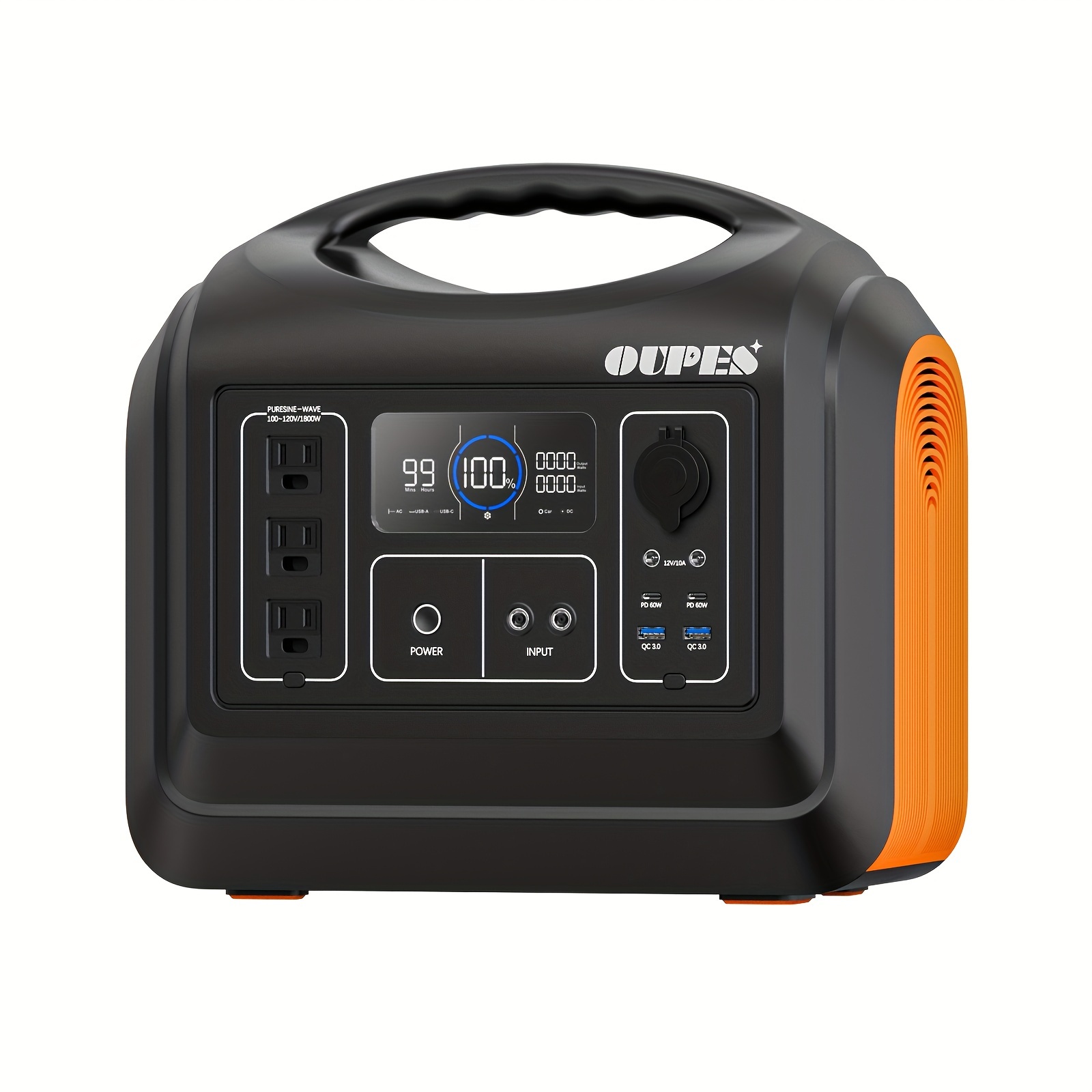 

Oupes 1488wh Portable Power Station, Oupes 1800 1488wh Lifepo4 Battery Backup With 1800w Ac Outlets 4000w, Solar Generator For , Off-grid, Power Outage, Christmas, Festival, New Year's Gift