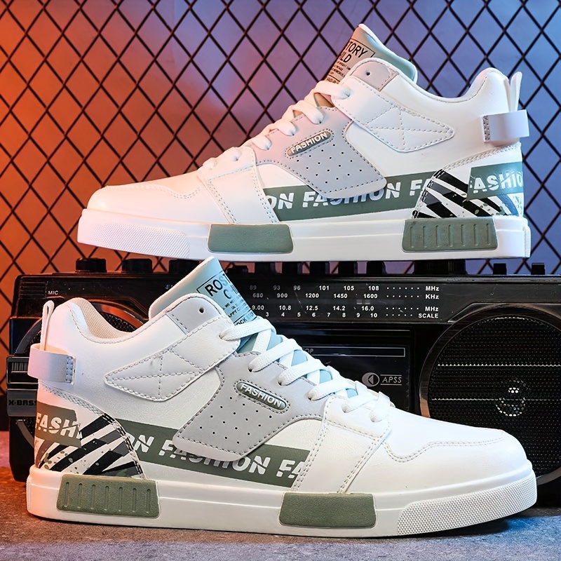 Zapatillas de skate de media caña con bloques de color a la moda para hombre, con una suela suave, duradera y ligera, perfectas para deportes y running. Zapatillas casuales de moda que son cómodas e ideales para primavera y otoño.