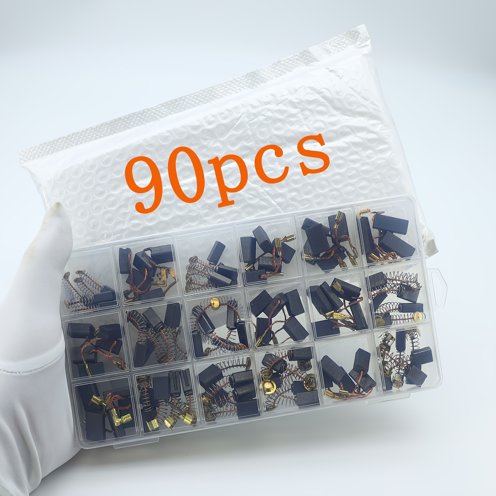 90pcs Of Motor Carbon Brushes, 18 Sizes For Replacement Of Power Tools, Suitable For Impact Drills, Circular Saws, Angle Grinders -- !