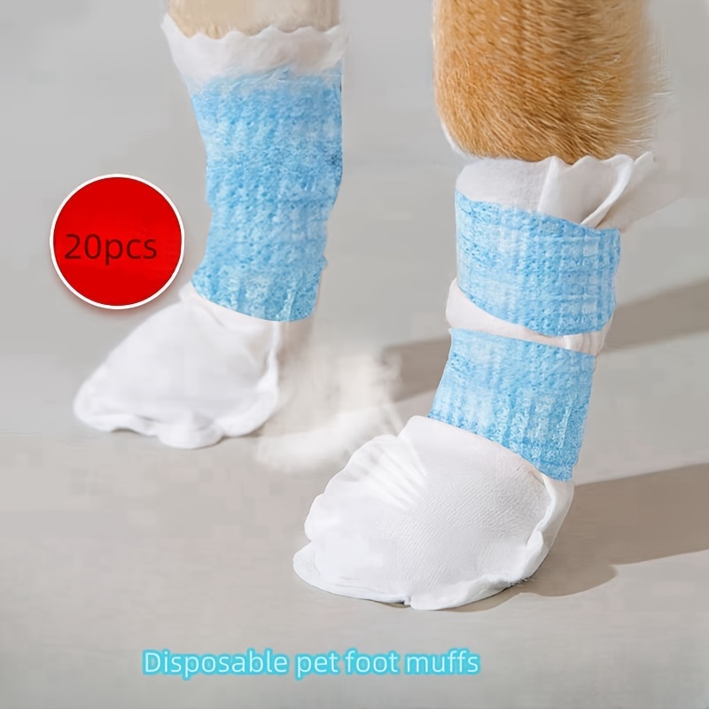 

Disposable Pet Foot Muffs: Doggy Slip-on Socks For Small And Large Breeds - Winter, Spring, Summer, Fall Seasons - Cotton Material - No Washing - Suitable For All Weather Conditions