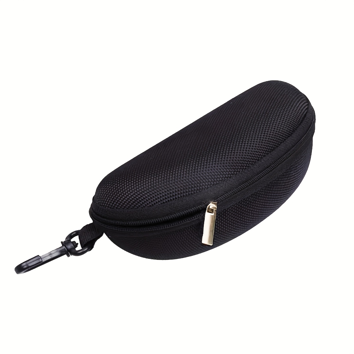 1pc Portable Eyeglasses Protector Case With Hook Men Women Zipper Box Eye Glasses Box Bag Shell Clam Pouch Hard Case