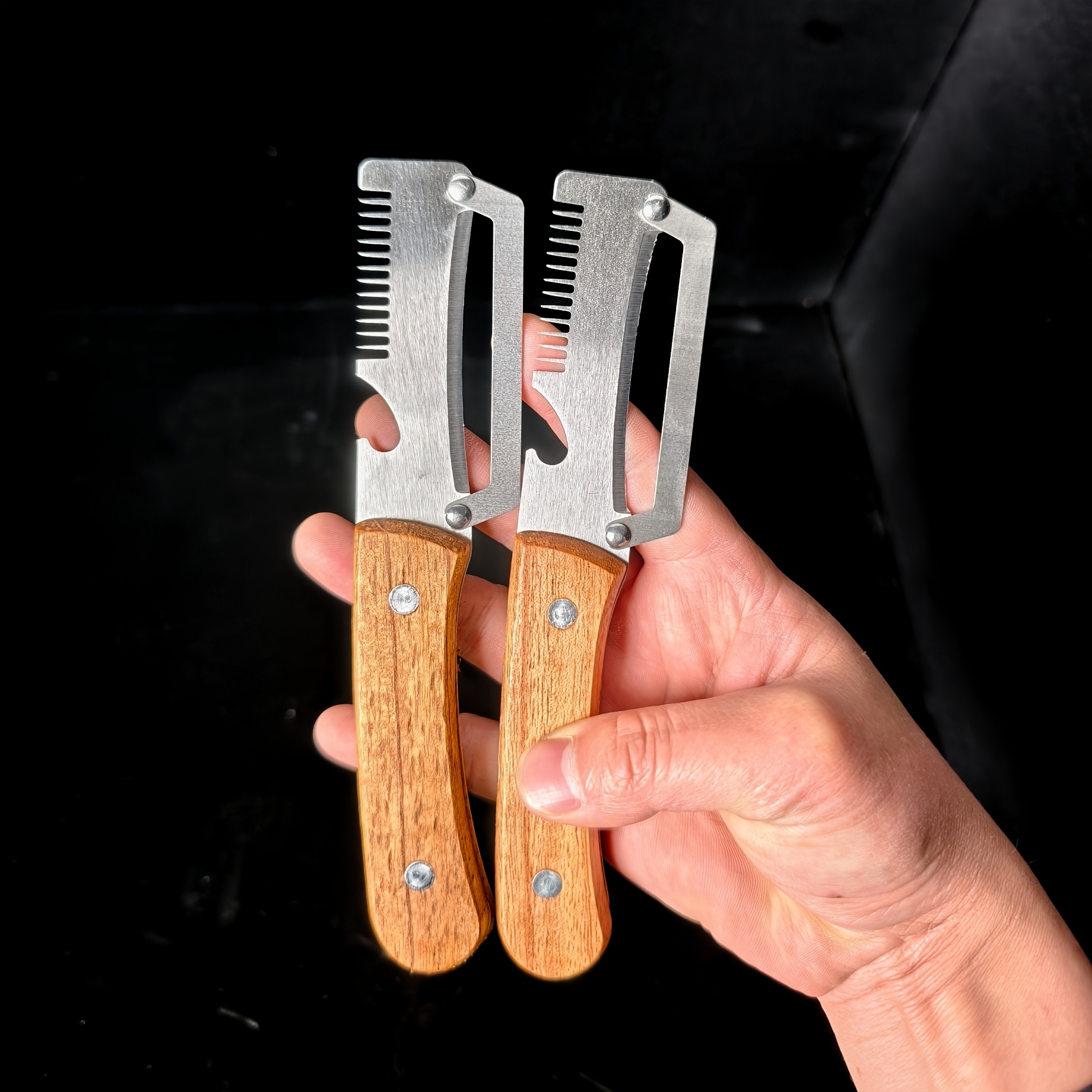 TEMU 2pcs Upgraded Multi-functional Skin Scraper For Fruits And Vegetables. Household Fruit And Melon Peeler. Scrape Large Onions And Peel Sugarcane.