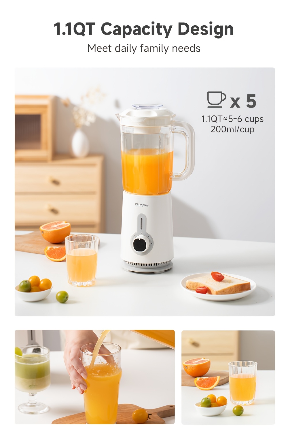 3 cup multi functional blender 380w high power 23000rpm   stainless steel   suitable for juicing grinding and meat     for home kitchen features 300ml dry grinding cup 500ml meat cup 1 Product details 1
