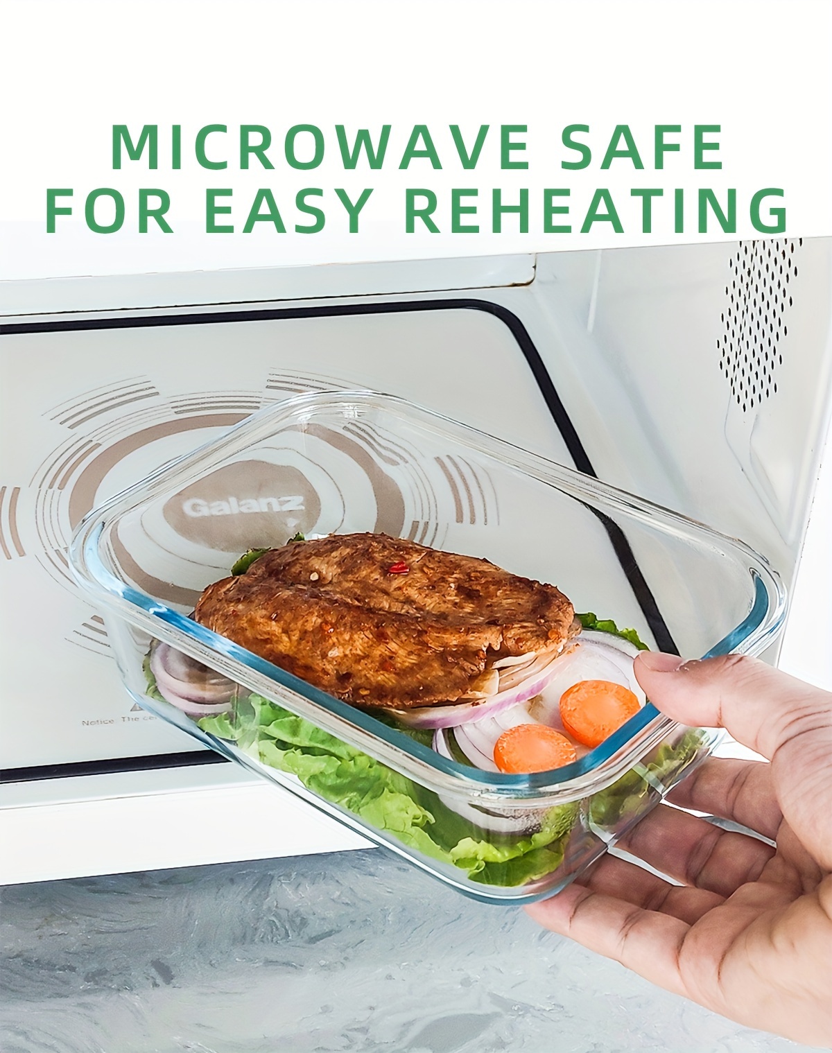 10 pack high borosilicate glass meal prep containers with steam vent food storage containers with airtight lids for home kitchen   portion control Product details 3