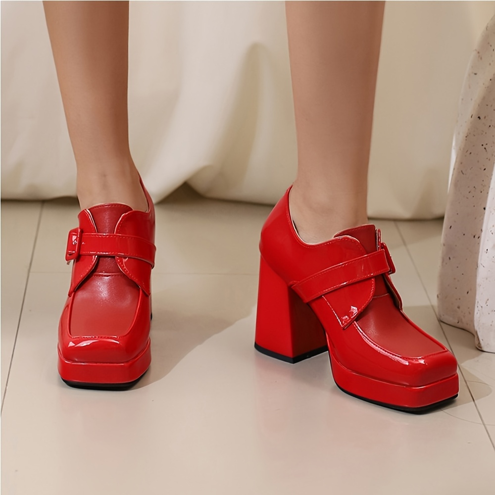 Elegant Women's Slip-On Loafer Shoes - Square Toe 8