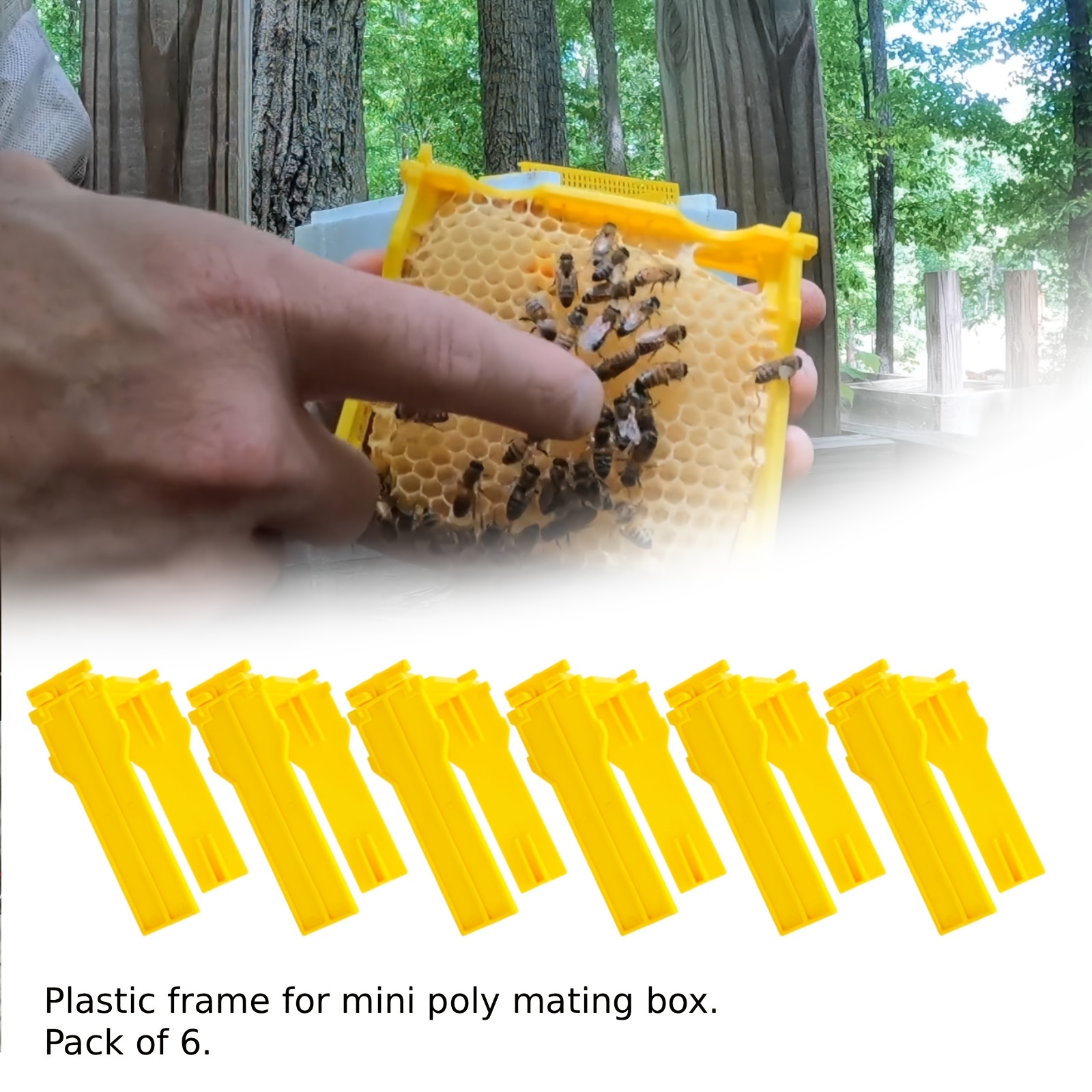6 Sets Of Plastic Mini Frame Beehive Frame Beehive Components