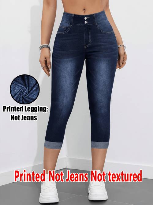 printed pants not denim fabric printed legging not denim fabric womens imitation denim capri pants imitation denim printed womens leggings not denim fabric