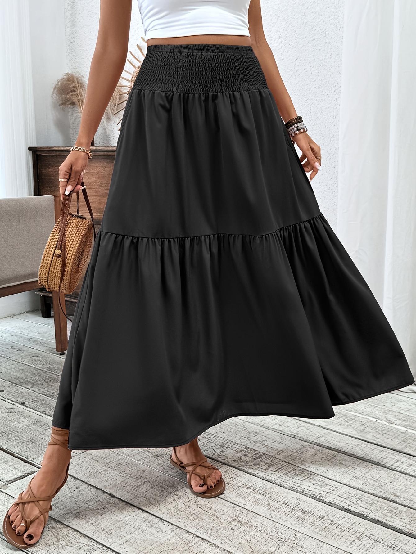 ARTS＆SCIENCE 22AW checkgather longskirt ARTS＆SCIENCE 22AW checkgather longskirt（women long skirts