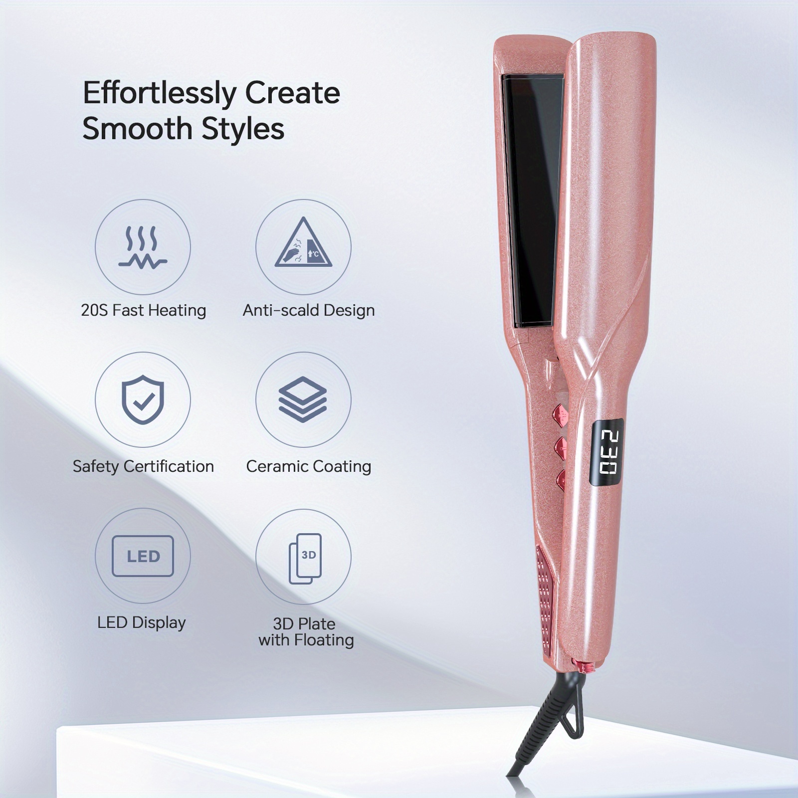 Static Technology Anti Static Ceramic In Straightener Flat Iron