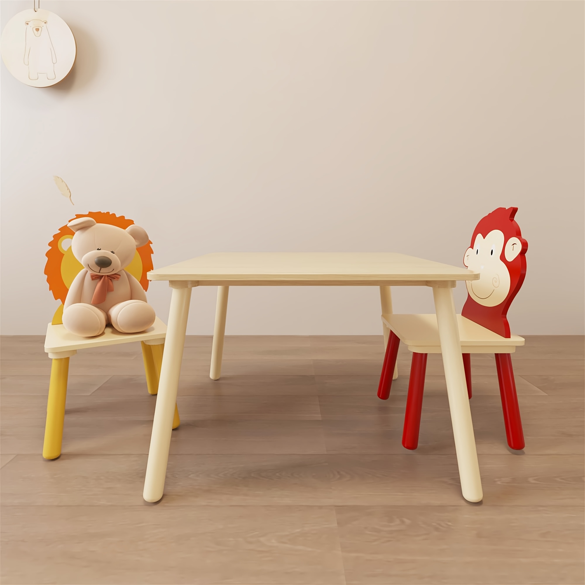 Table D'Activité Enfant TWOLIIN Avec 2 Chaises Et 163 Blocs - Jeu Et Rangement