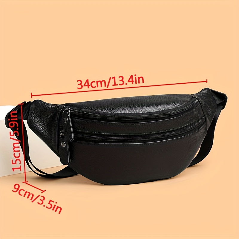 Soft PU Waist Pack Chest Bag Men