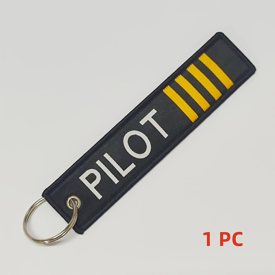 TEMU Llavero PILOT con Etiqueta Tejida, Anillo de Llave de Piloto, Etiqueta de Equipaje de Regalo de Aviación Adecuada para Mochila de Motocicleta