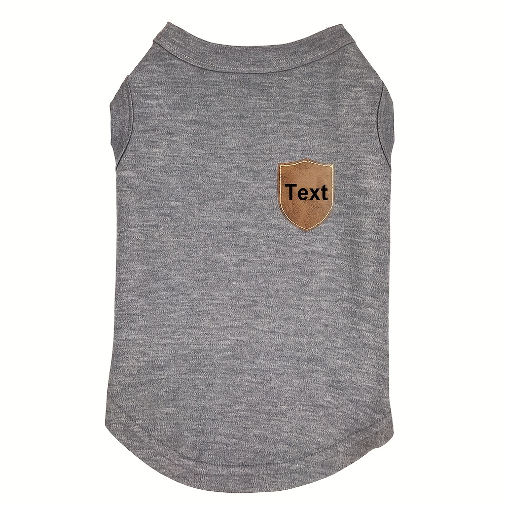 TEMU [custom] Pet T-shirt Dog Vest Personalized Name And Other Information Customization Personalized Label Cat Apparel Suitable For Small Dogs