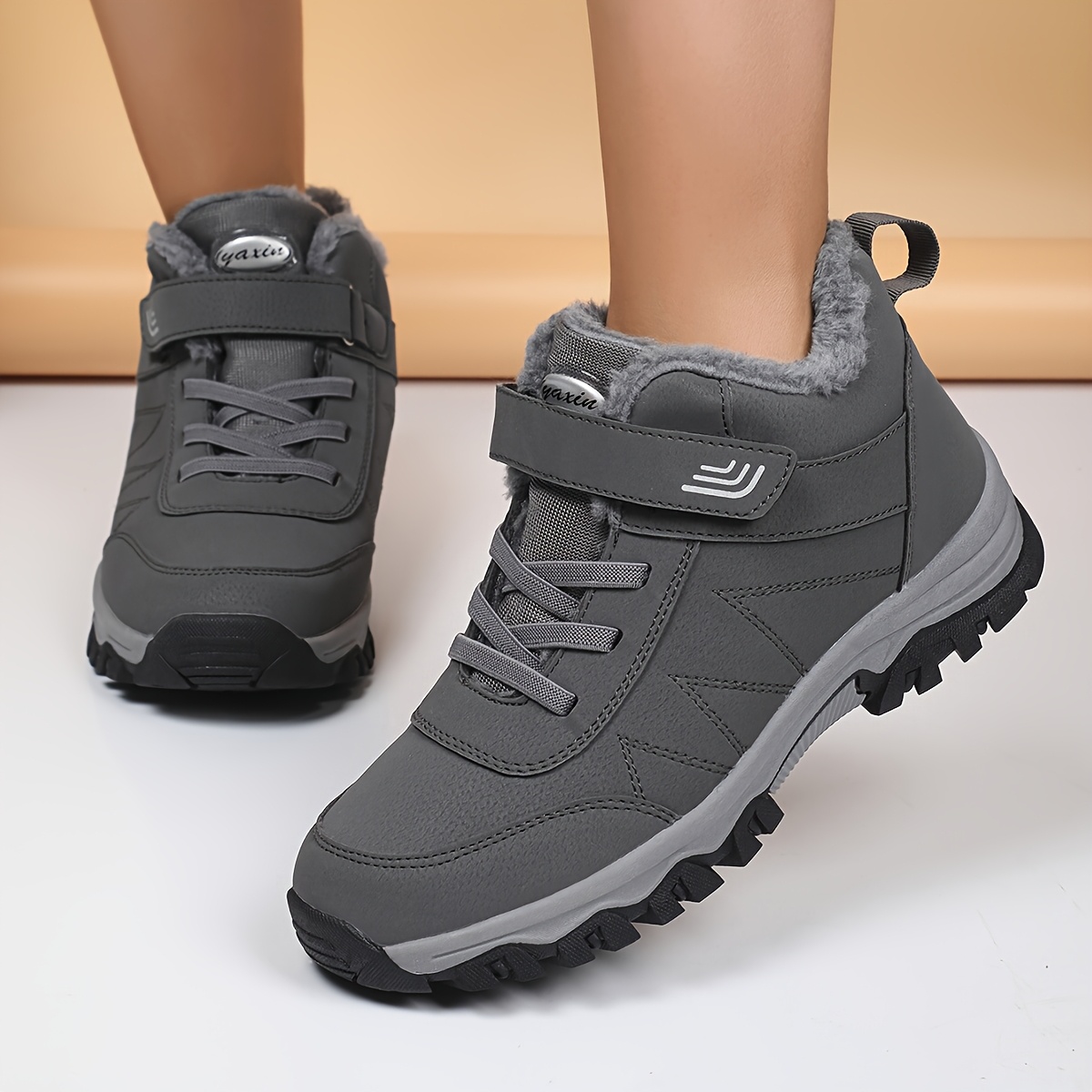Botines De Invierno Mujer Con Forro Cálido - Cordones, Suela Antideslizante, Tallas 3.5-8.5 UK