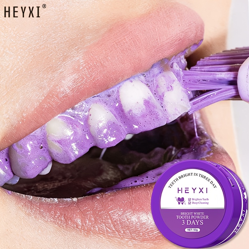 purple teeth powder deep cleaning   breath essential for personal care Product details 1