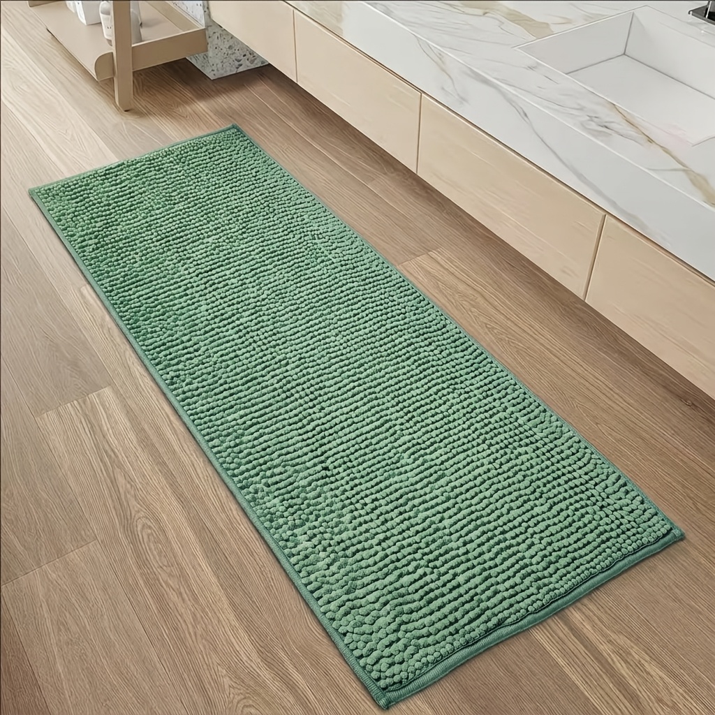 TEMU Chenille absorberende badkamermat. Geschikt voor badkamers, slaapkamers, naast en keukens; extreem zacht aanvoelend, superabsorberend, antislip