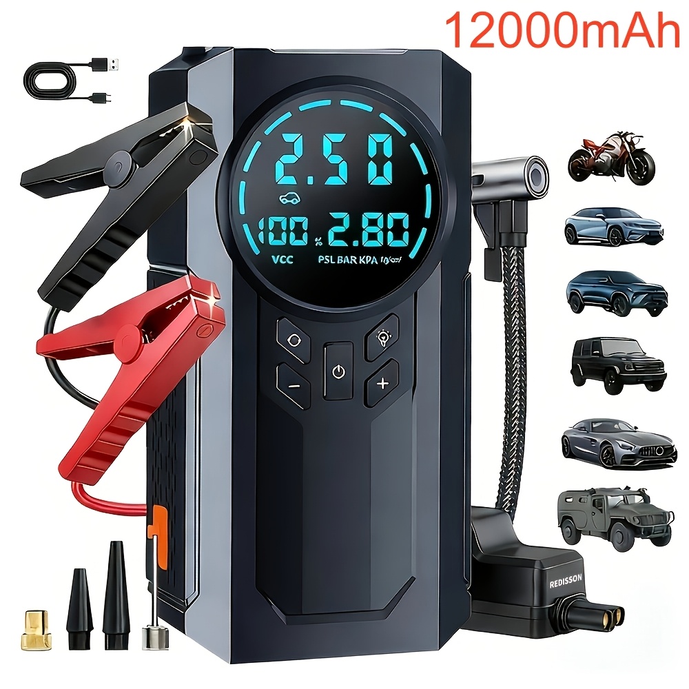 10-In-1 Heavy Duty Car Emergency Jump Start Kit