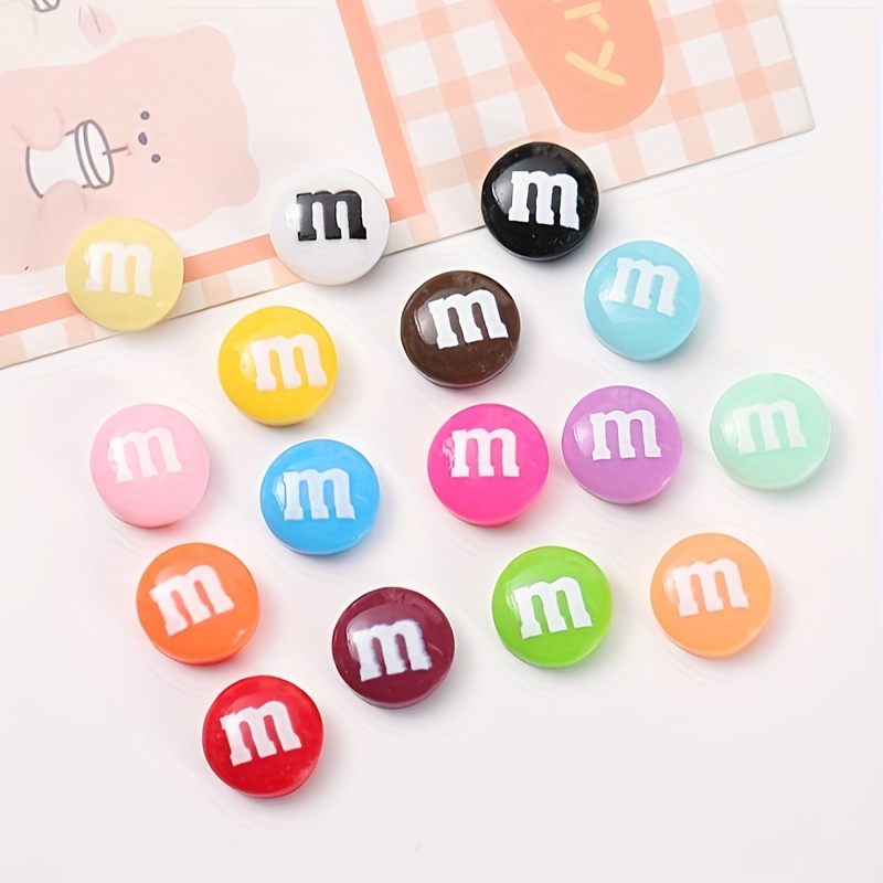

30pcs/50pcs Resin M Cream Pendants Resin Candy Charms For Phone Case Beauty Diy Accessories, Phone Case Stickers Diy Jewelry, Phone Cases, And Hair Clips