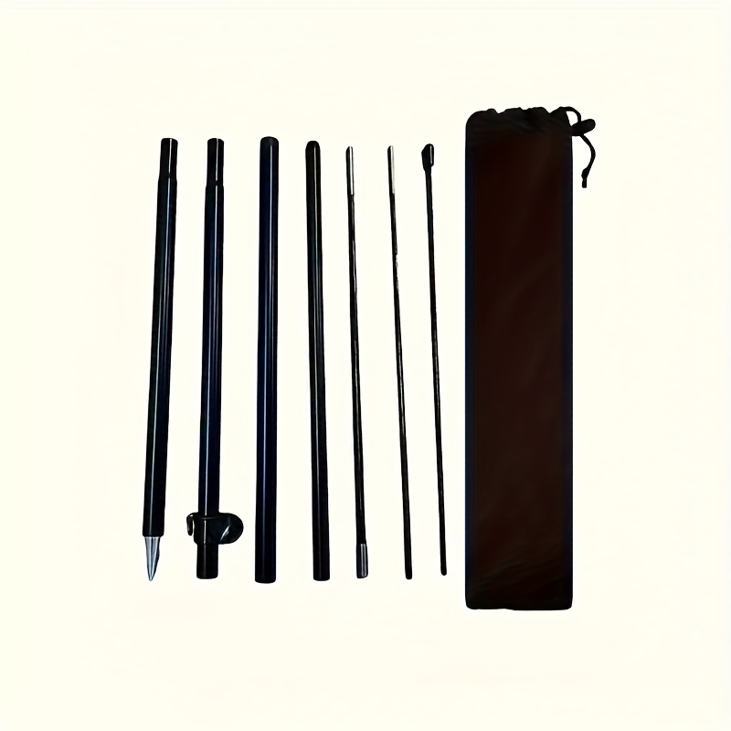 A Set Of 9ft/ 11ft/ 13ft Flagpoles With Ground Stakes, Suitable For 6 Ft Flags. Made Of Durable Metal Material, Ideal For Outdoor Advertising And Decoration. (flag Not Included)