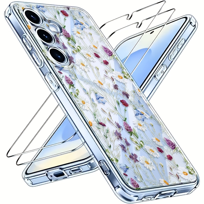 TEMU Suitable For 's Latest A17/a57/a37/s26/s26pro/s26ultra Models 3pcs Set [1 Premium Transparent Case And 2 High-definition Screen Protectors], And