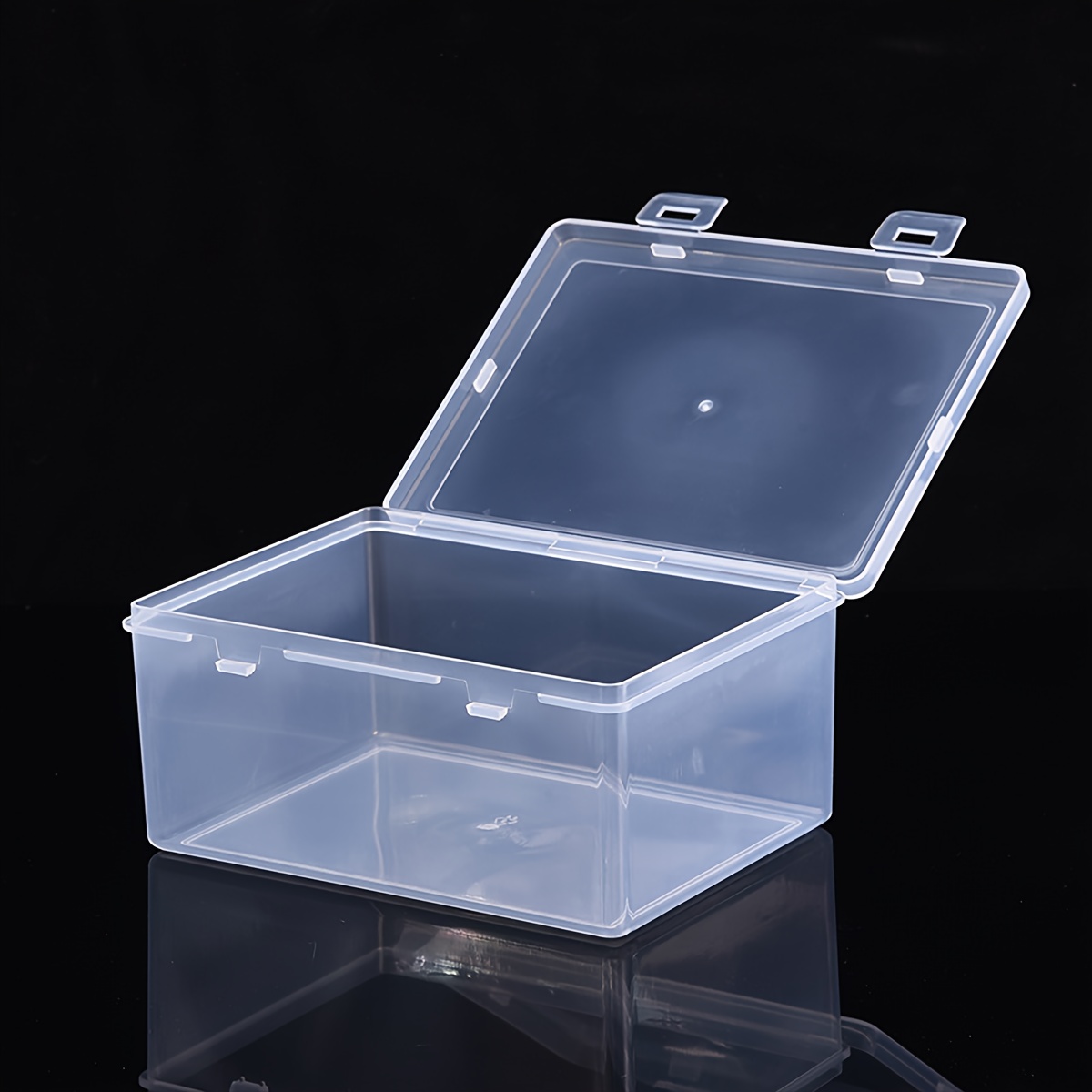 

Clear Plastic Storage Box Set: Large & Small, Organize Office Supplies, Crafts, Electronics