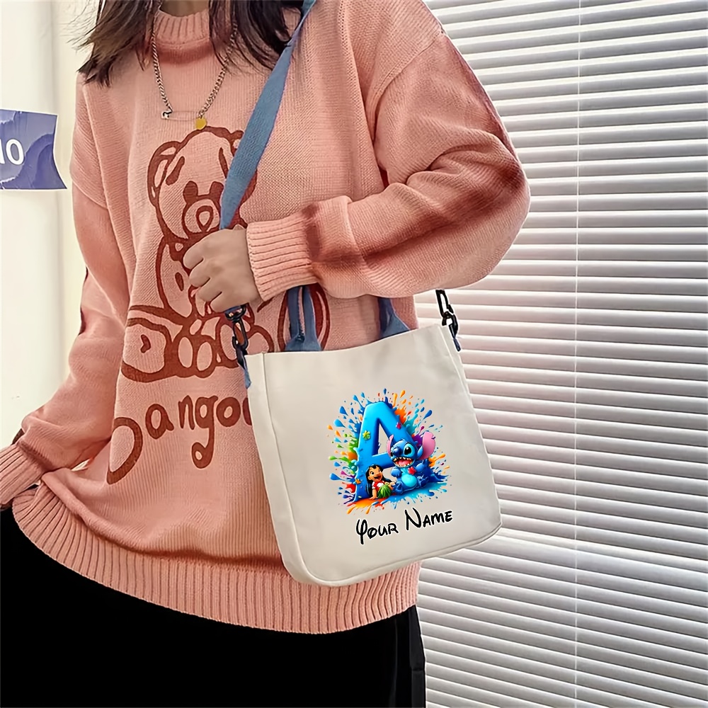 

1pc Sac à Disney, Personnalisation de Nom, et Lilo, Sac Bandoulière, Convient , Air et , Trousse de Rangement -, Cadeau de