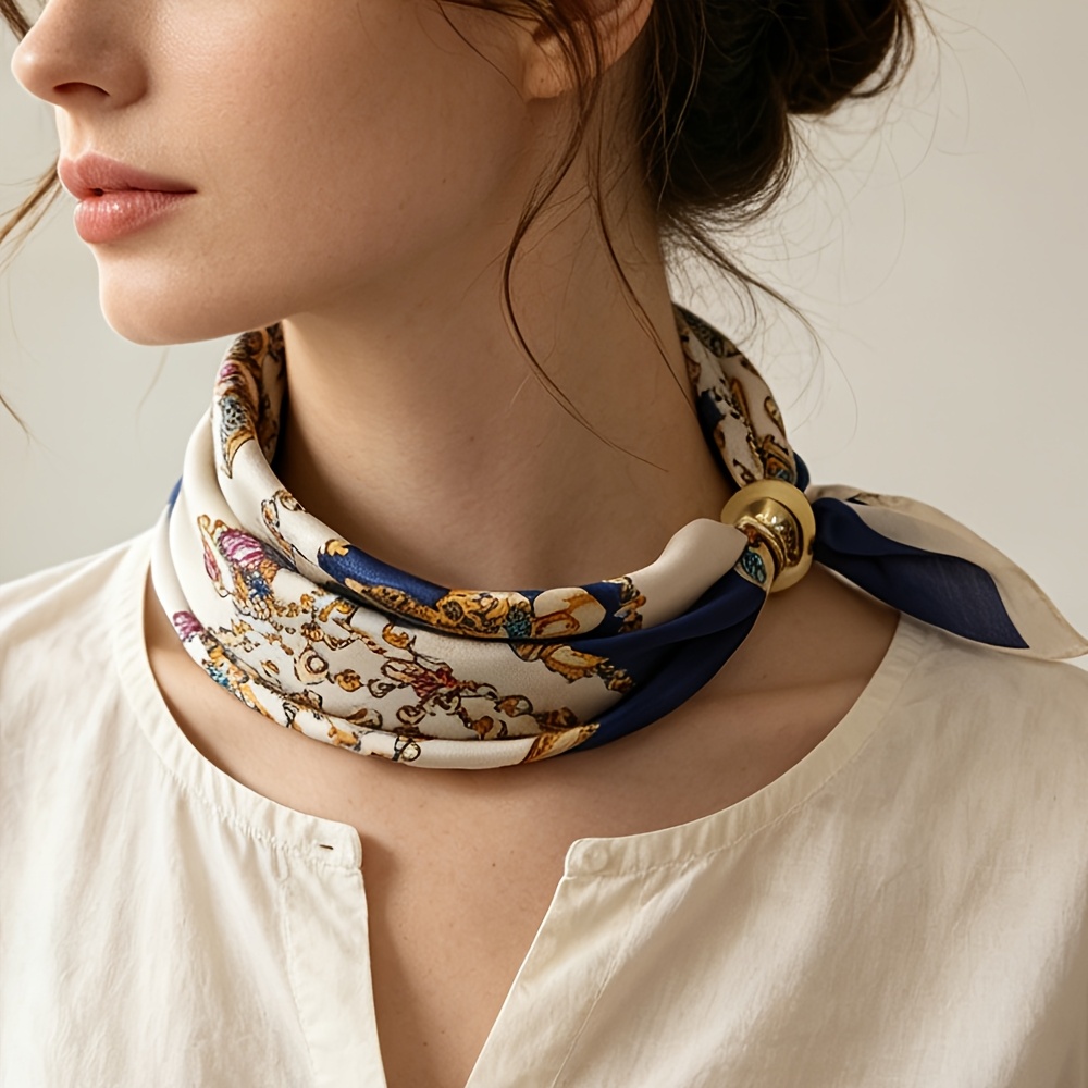 TEMU New Women' Scarf, Easy High-end Soft Breathable Comfortable Material Scarf, Cool, Beach, , Seaside, Daily Commuting Spring Summer Autumn Winter